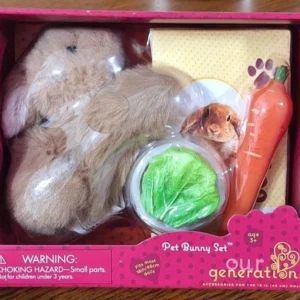 NEW Our Generation Pet Bunny Set fits American girl AG OG 18″ Dolls